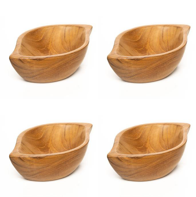 Tonsui Teak Wood Side Bowl 4-Pack