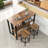 17 Stories 36" Tall 3-tier Bar Table With Storage Metal Frame Adjustable Foot Pads Grey-273701429