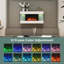 17 Stories White Electric Fireplace with 5000 BTU-1163257962