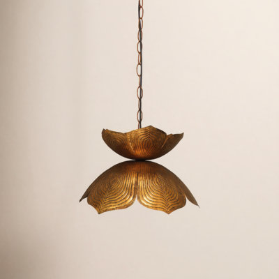 Lotus Single Light Iron Dimmable Pendant