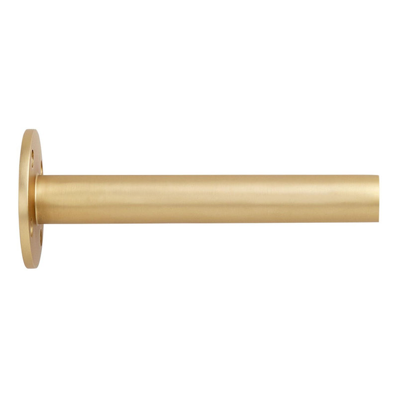 Wellston Brass Shelf Bracket, Satin Brass, 2.5" H x 6.5" W x 2.5" D