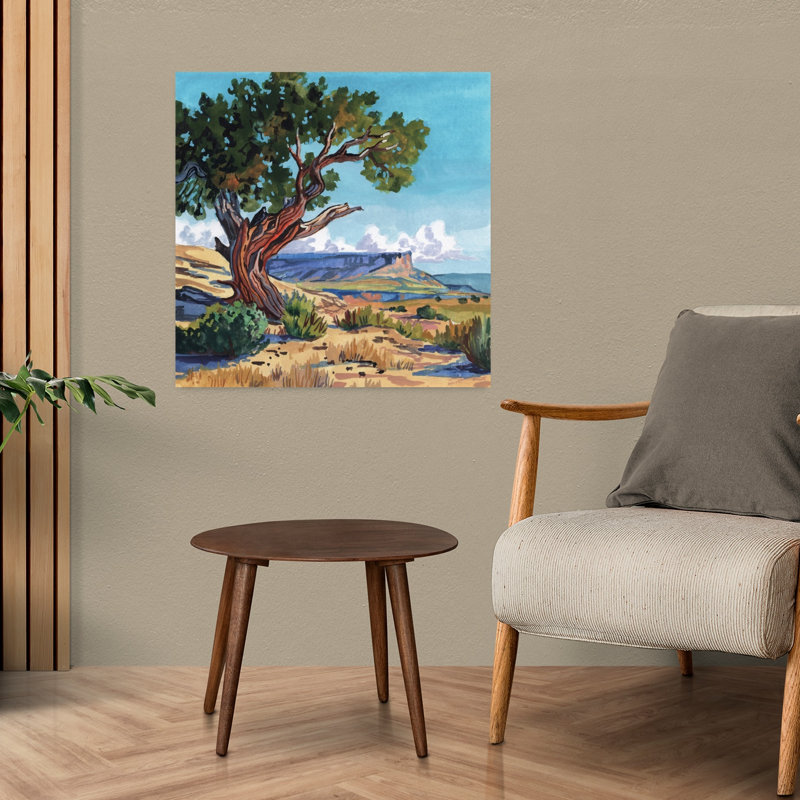 The Wind Shapes The Tree Abstract Contemporary Landscape Tree Wall Art, 24" H x 24" W