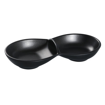 Black Pearl Double Melamine Condiment Server