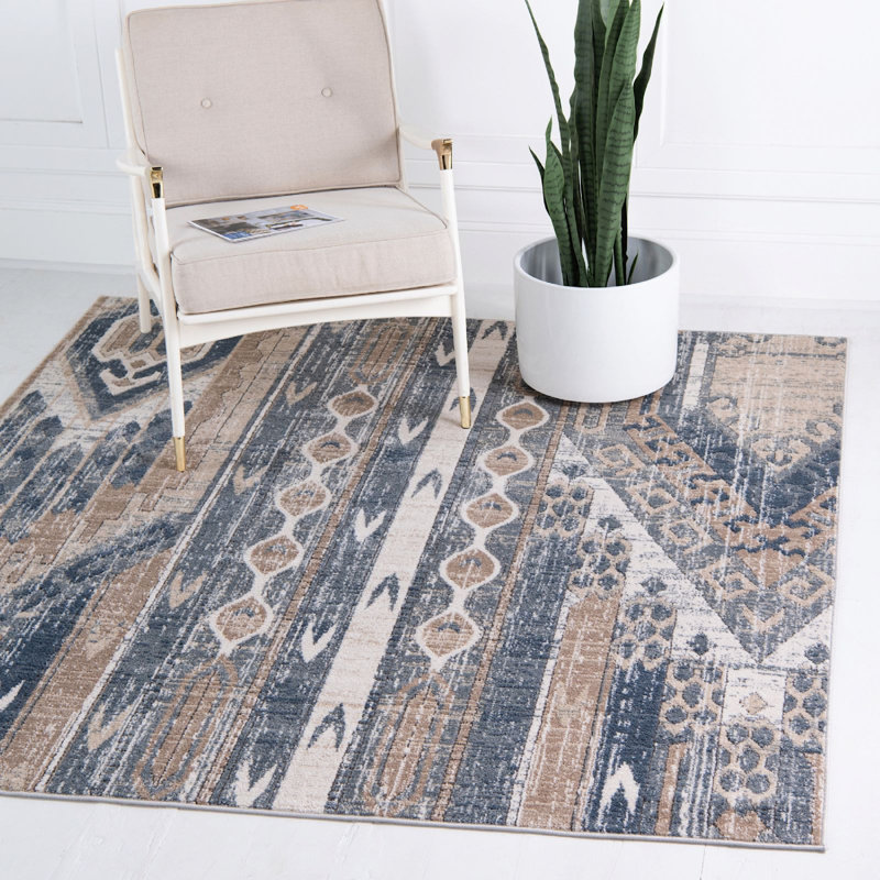 Wenden Ikat Indoor Rug, Square 8'