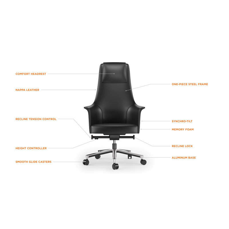 Bolo Swivel Executive Chair, Black