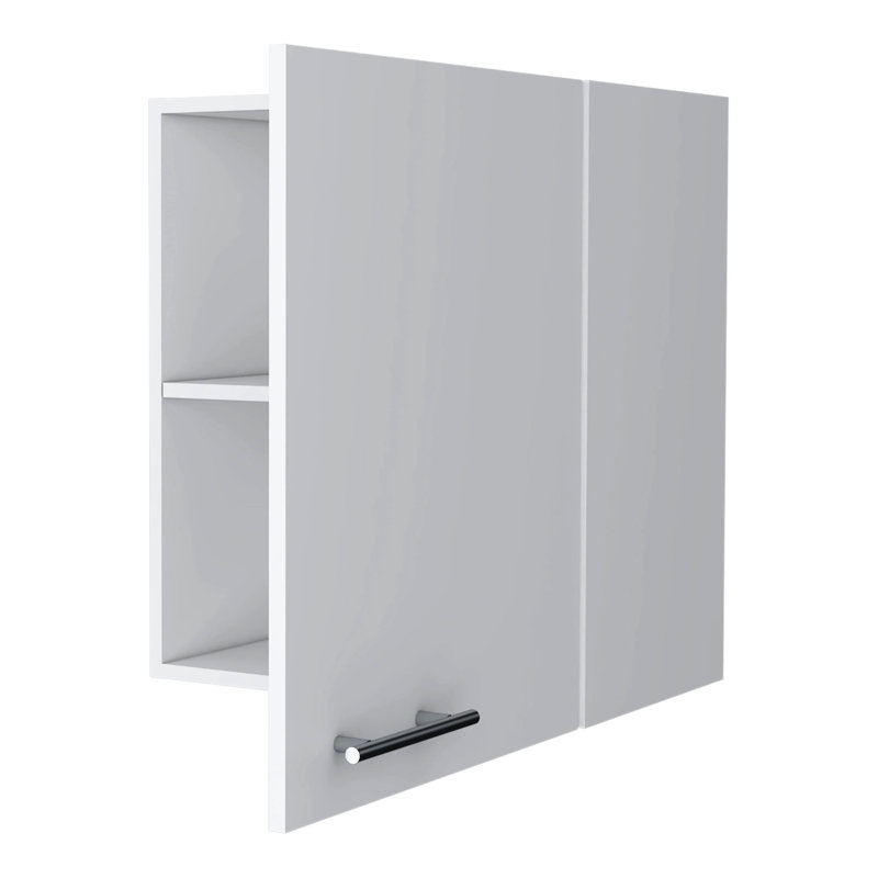 Armoire murale blanche à 1 porte - idéale pour les espaces peu encombrants, libère de l'espace dans des espaces compacts, élégants et pratiques
