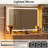 Vanity Desk With Mirror And Lights, 43.5'' Fluted Makeup Vanity With 6 Drawers And Adjustable Shelves,Wood Make Up Vanity Dressing Table With Glass Top And Power Outlet For Bedroom (No Chair)-1983209957