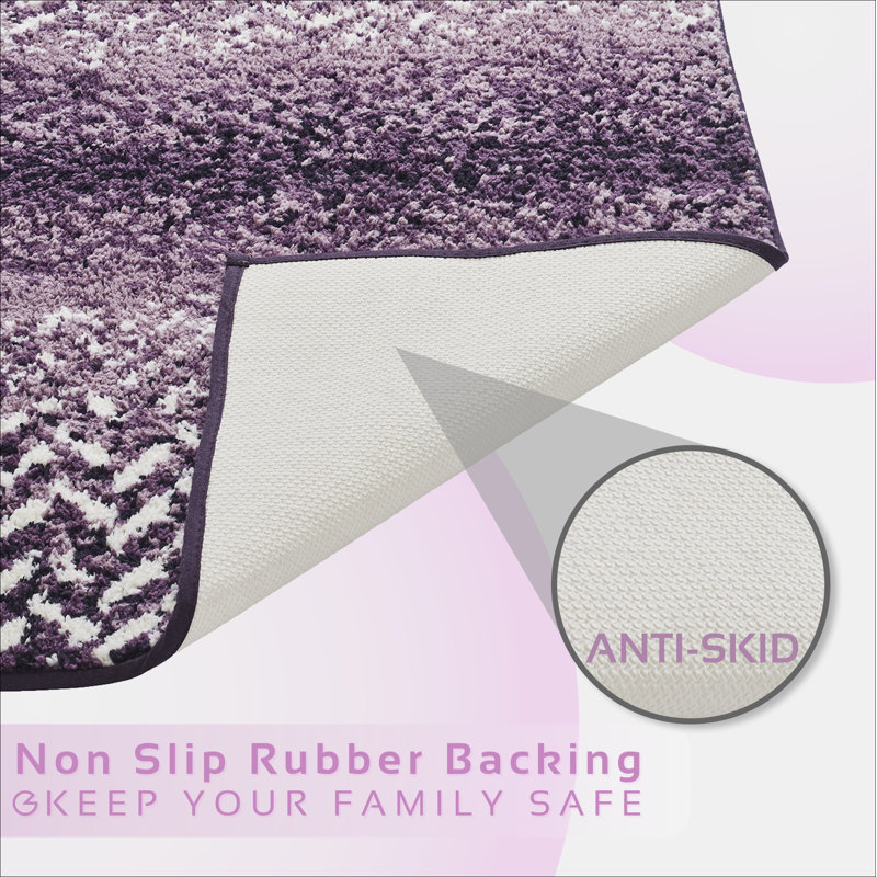 Tapis pour salle de bain Anndee, Mauve