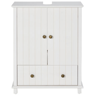 Meiman Solid Wood Freestanding Bathroom Cabinet
