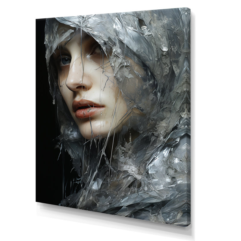 " Christianism Judas Silver Shadows ", Wrapped Canvas, 44" H x 34" W