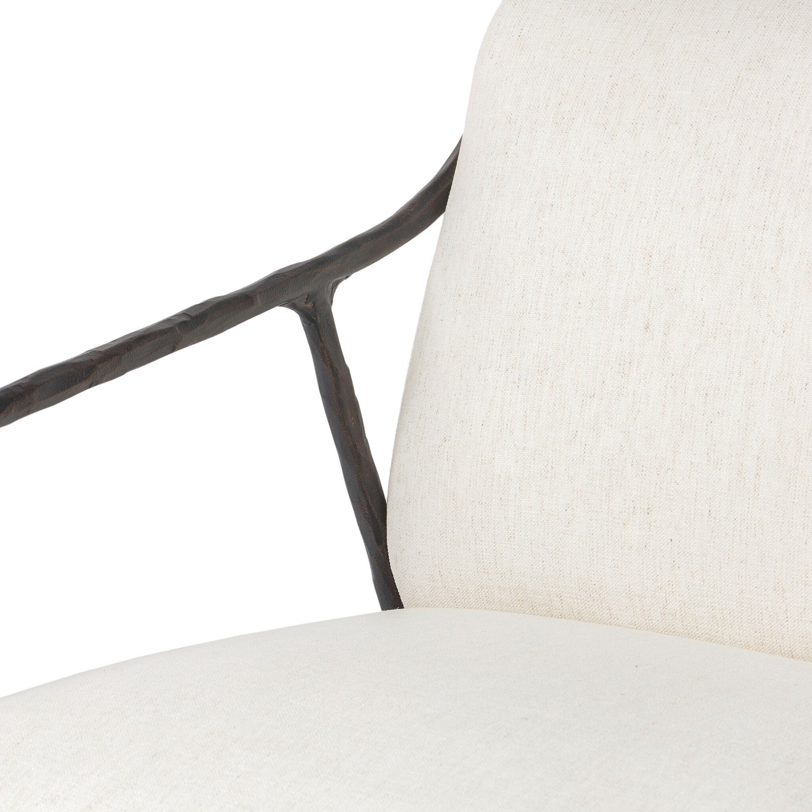 Upholstered Accent Chair, Nomad Snow Crypton Performance Chenille