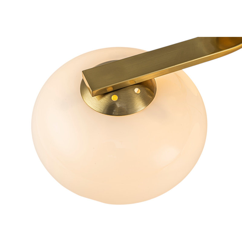 3-Light Glass Semi Flush Mount