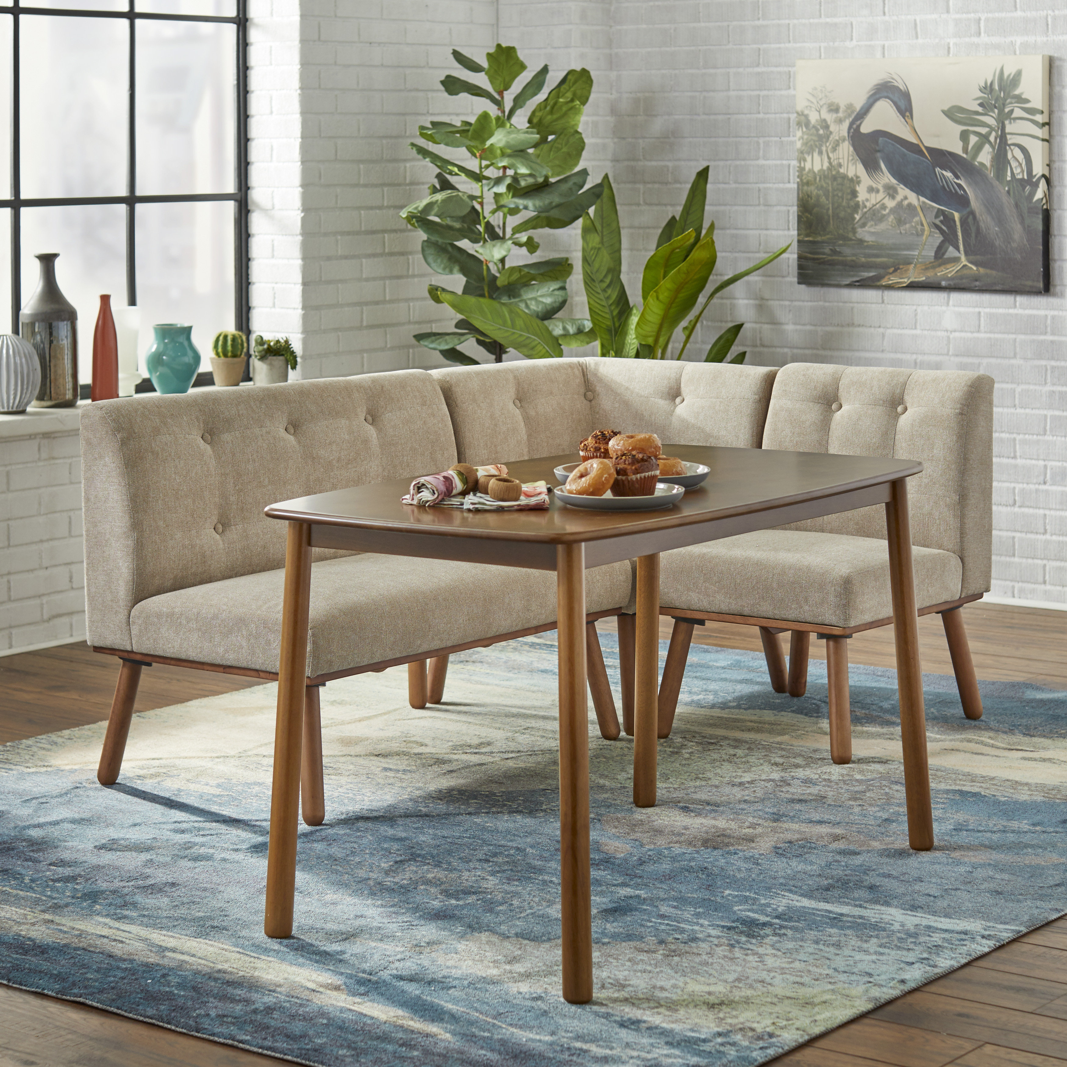 Bucci 4 Piece Breakfast Nook Dining Set