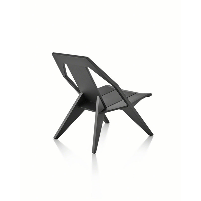 Medici Solid Wood Adirondack Chair, Black