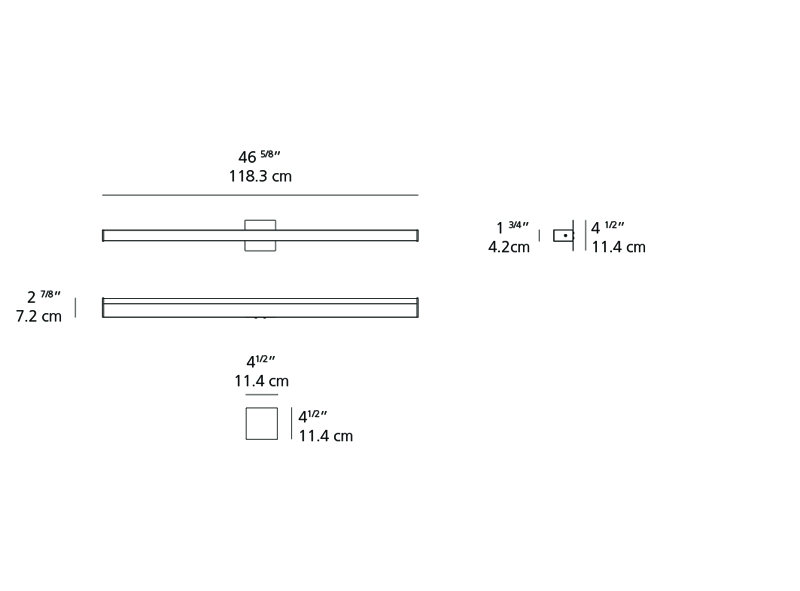 LEDbar 48 Square Bath Bar