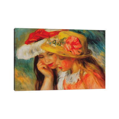 Deux Soeurs (Two Sisters) by Pierre-Auguste Renoir - Wrapped Canvas Painting