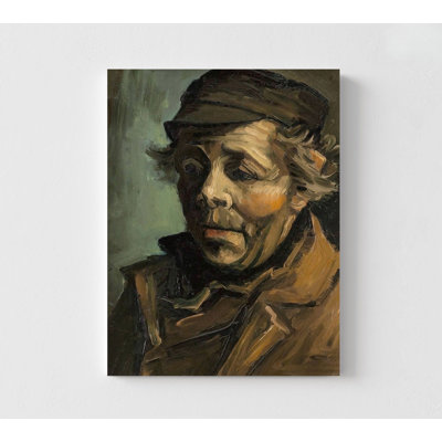 Head Of A Peasant With Cap By Vincent Van Gogh, Art Print, Wall Art, Portrait Art Print, Famous Van Gogh Art,Cap Oil Painting Print