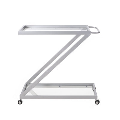 BAR CART, Iron Base & Tempered Glass