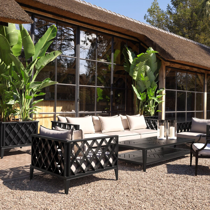 Bell Rive Outdoor Coffee Table, Black