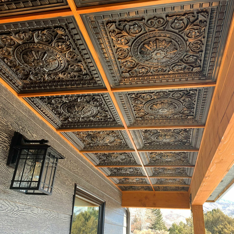 Da Vinci 24'' x 24'' Antique Copper PVC Ceiling Tiles