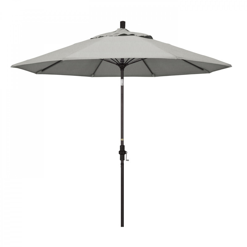 Parasol de marché Sunbrella® 9 pi Roverta, Toile granit Sunbrella®, Noir