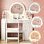 Bureau de coiffeuse pour enfants avec miroir lumineux et tabouret