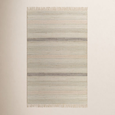 Haiya Hand-Woven Jute Striped Rug