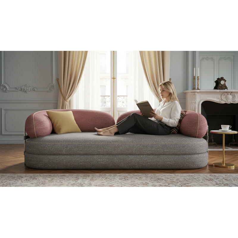 Canapé-lit convertible de 78,74 po de largeur, Gris