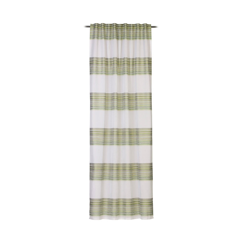 Henefer Semi Sheer Curtain, Green