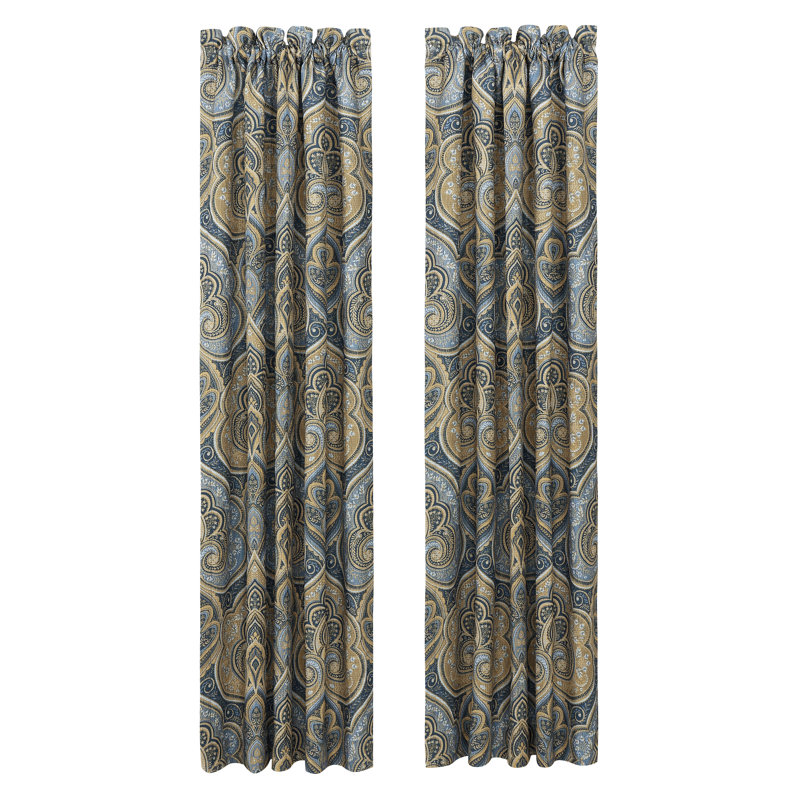 Messina Navy Curtain Panel Pair