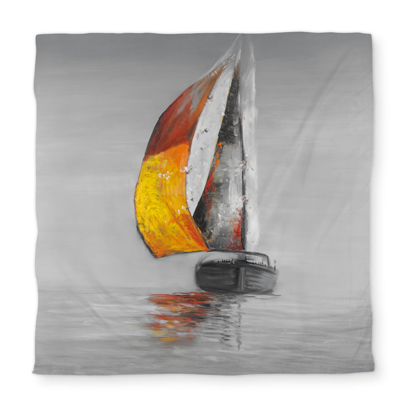 Sea Contemporary White Queen Duvet Cover - Home Decor