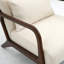 Chaise d'appoint Mid-Century moderne avec structure en bois, chaises de salon rembourrées avec coussin de taille, fauteuil de lecture pour véranda de chambre à coucher