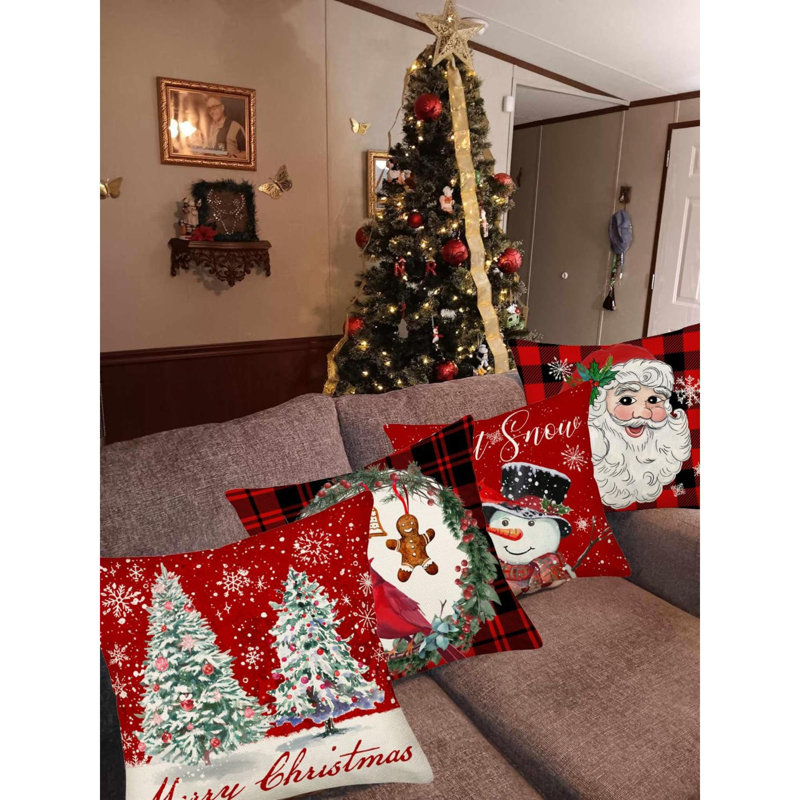 Housse de coussin Merry Christmas, H 16 po x l 16 po