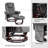 Destynie Recliner Chair with Ottoman, Fabric Accent Chair with Vibration Massage, Swivel Chair-486638972