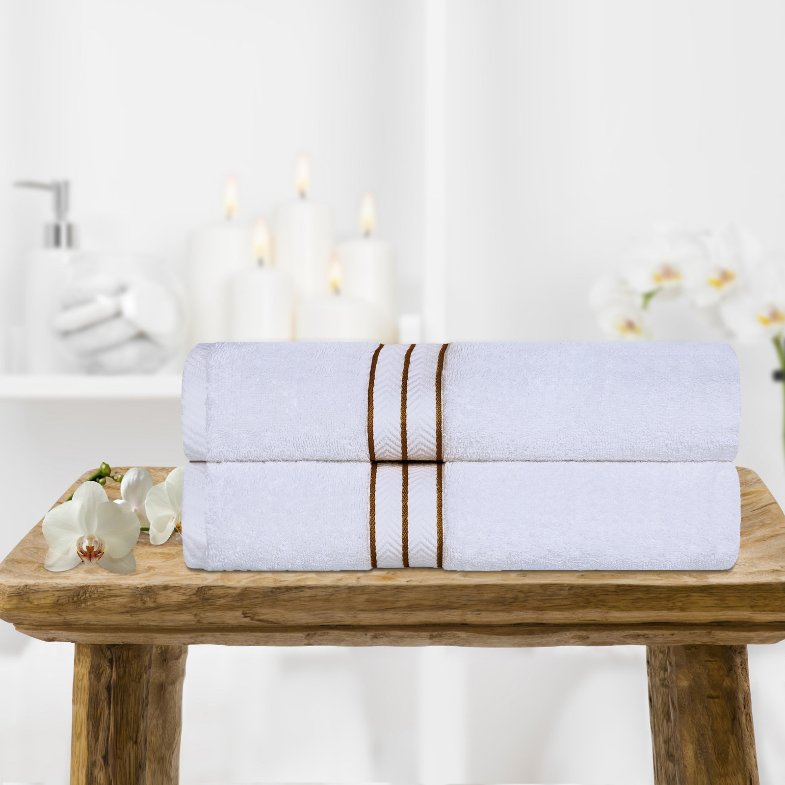 Josann Turkish Cotton Bath Towels, Toast