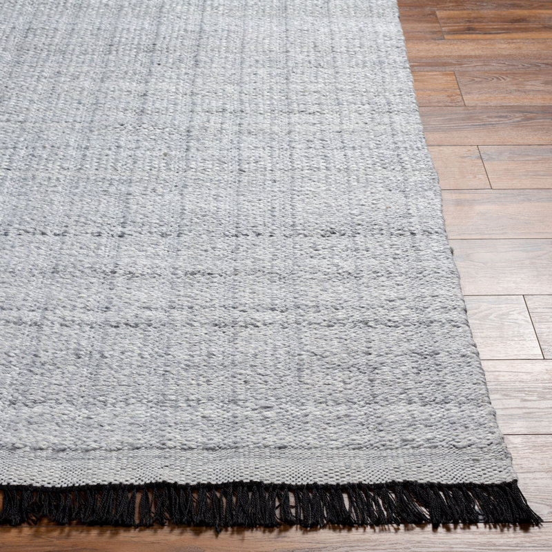 Striped Indoor / Outdoor Rug, Rectangle 5' x 7'6", Gray