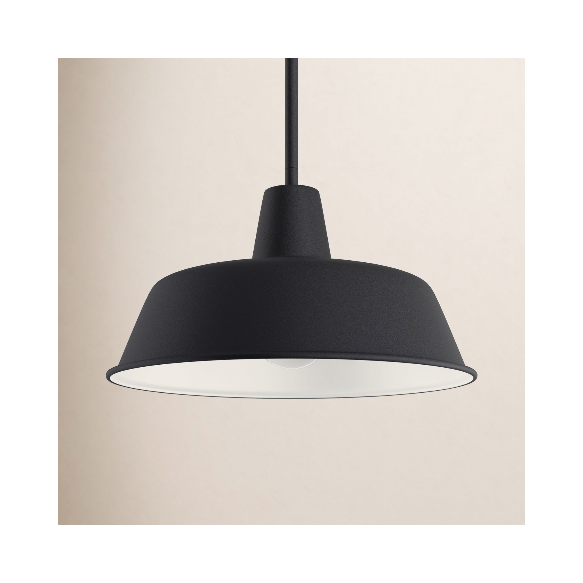 Jorgie Outdoor Steel Pendant, Black