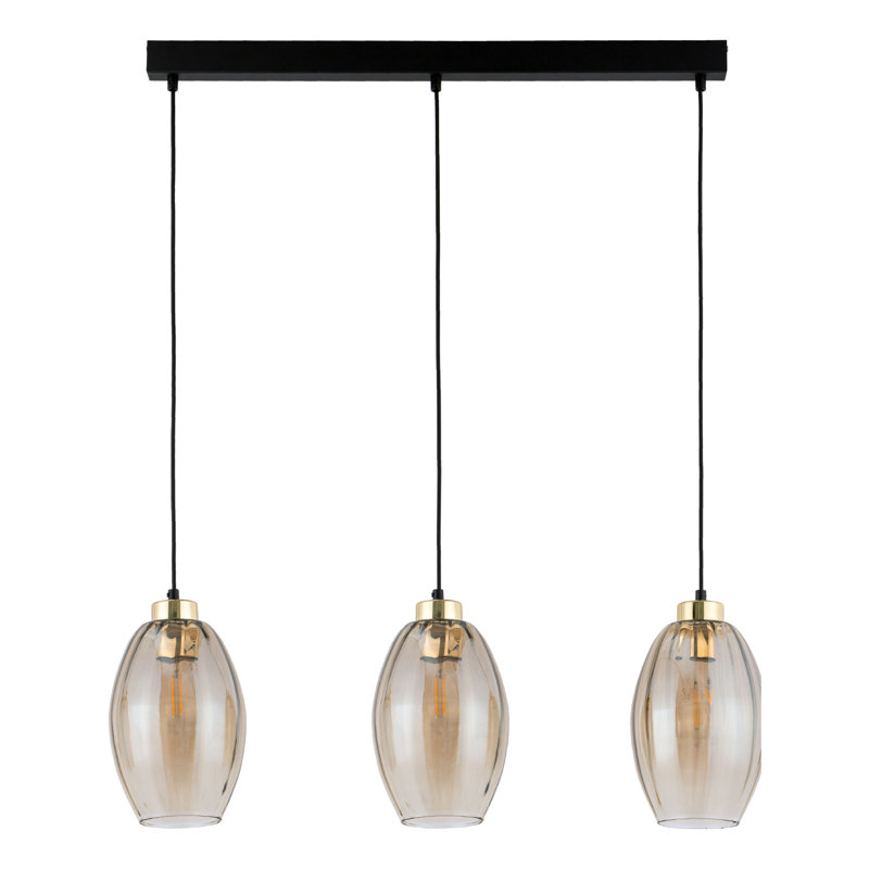 Baidy 3 - Light Stainless Steel Kitchen Island Pendant