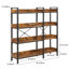 128cm L-Shaped Corner Bookcase, 8-Shelf Industrial Display Bookshelf