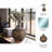 Decorative Round Glass Vase with Cutout Pattern for Home Decor - Tall Flower Vase Accent for Console Table, Shelf, or Living Room Styling - 12"-1603208942