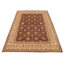 Tapis brun / beige en laine noué à la main à motif floral 9 pi 1 po x 12 pi 2 po Louise