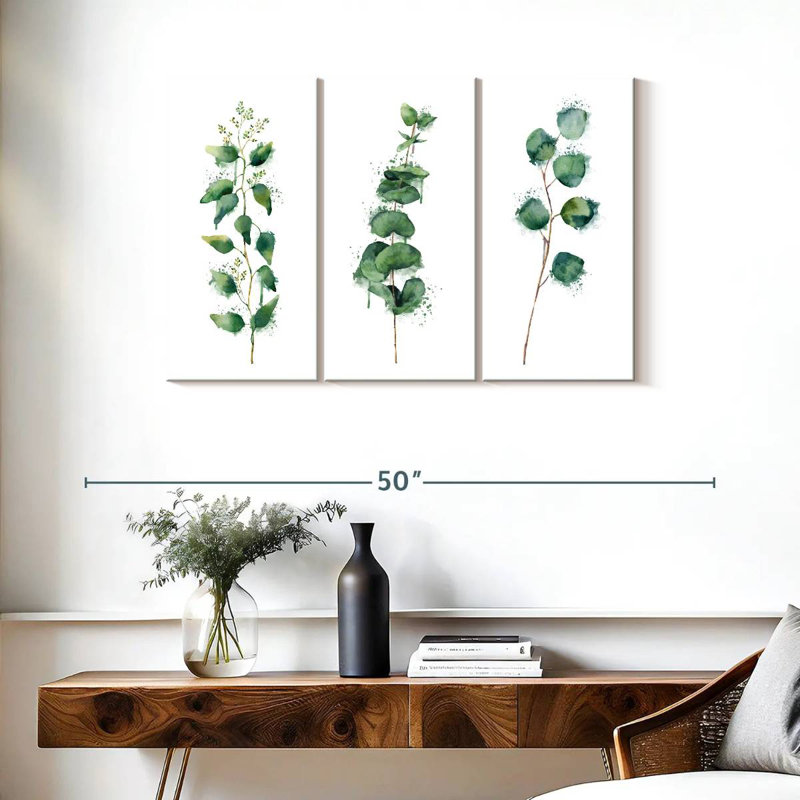 Harnek Lush Leaf Branches Splatter, 24" H x 38" W