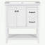 Meuble-lavabo 30 po avec comptoir en céramique, meuble-lavabo avec tiroir multifonctionnel, pieds en bois massif, blanc