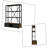 Modern Industrial metal Bookcase with LED Lighting and  Drawers, 3-Tier Display book shelf with Metal Frame-1598466457