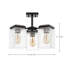 Dugway Glass Semi Flush Mount