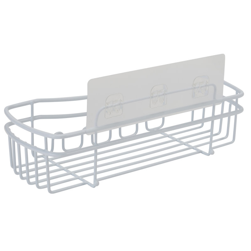  Ultimate 3 Piece Adhesive Shower Caddy Set in White