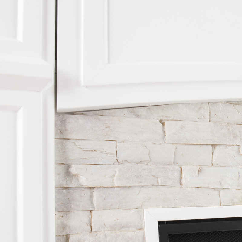 Norcott 45.75'' W White Electric Fireplace, Crisp white