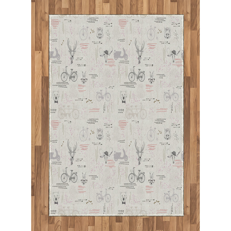 Indie High Density Long Fiber Poly Threads Decorative Area Rug Carpet, Rectangle 4' x 5'8"