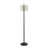 Casper Contemporary Metal Floor Lamp With Natural Linen Shade, Sleek Angular Design For Modern Interiors-698978205-698978206
