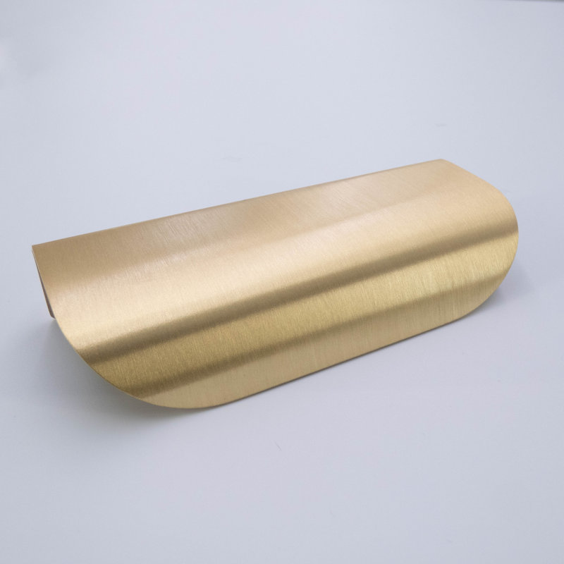 Cup / Bin Pull, Brushed Brass